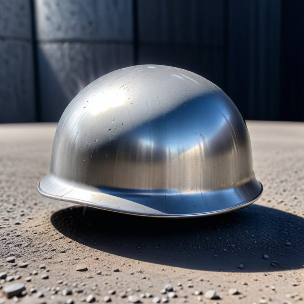 Photo d'une casquette en argent du béton