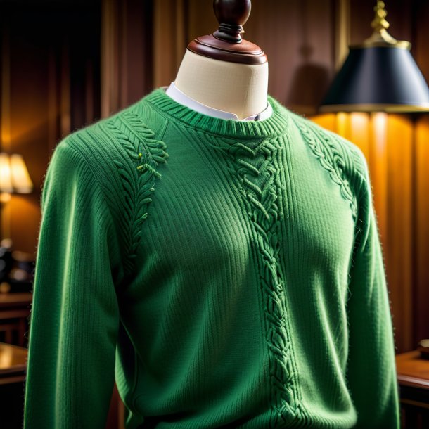 Photo of a pea green sweater from clay