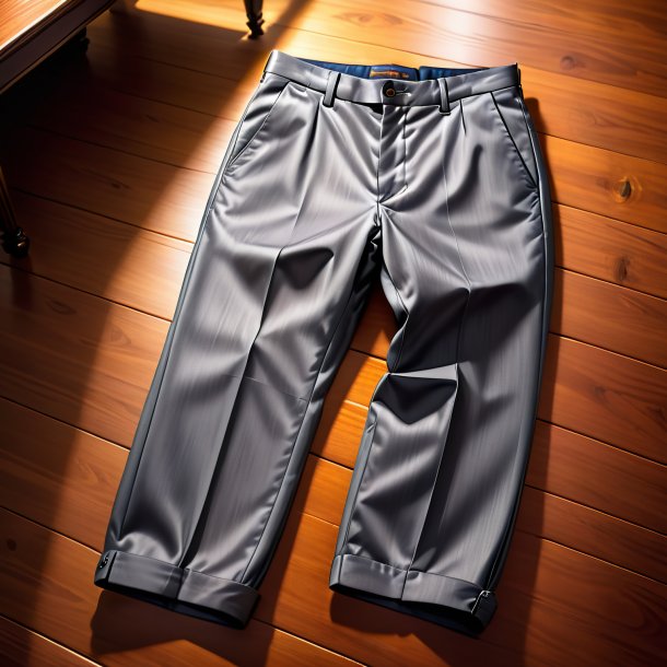 Croquis d'un pantalon gris en bois