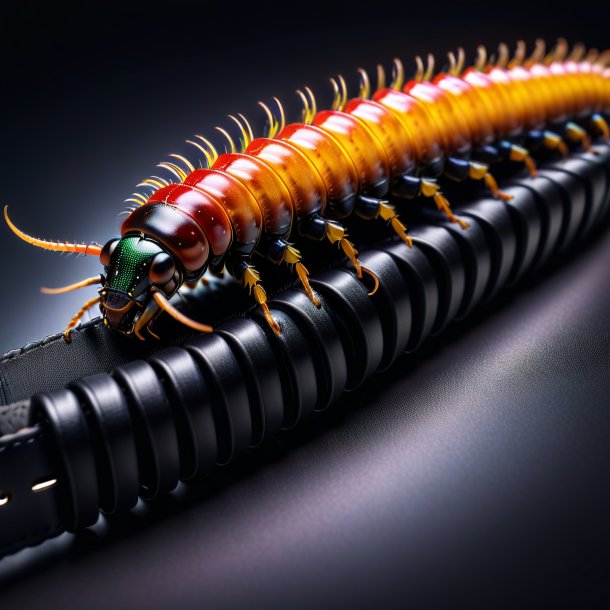 Pic of a centipede in a black belt