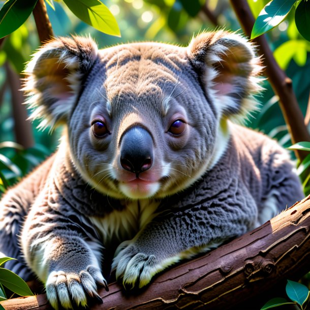 Photo d'un sommeil d'un koala dans le parc