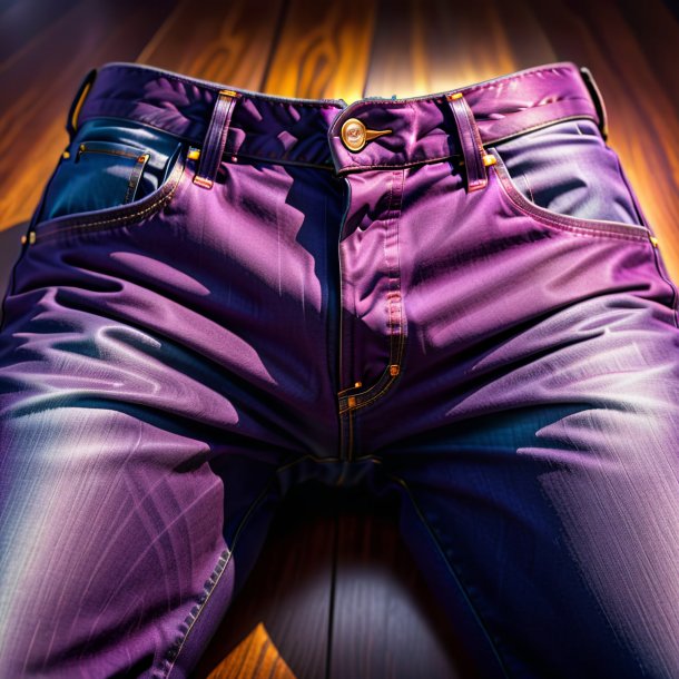 Picture of a plum jeans from metal