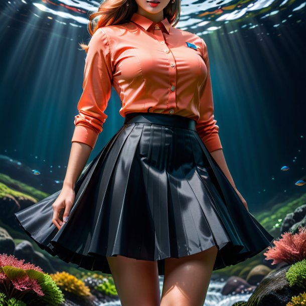 Picture of a salmon in a black skirt