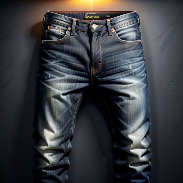 Clipart of a charcoal jeans from stone