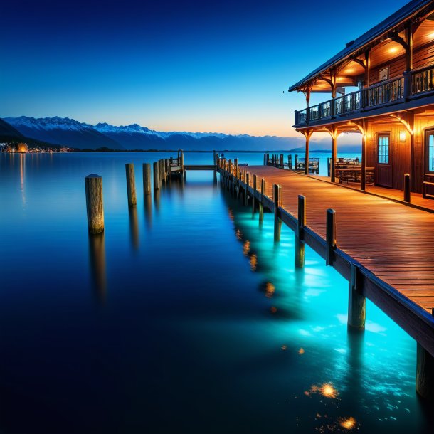 Picture of a blue dock