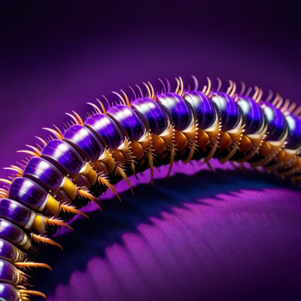 Photo of a centipede in a purple belt