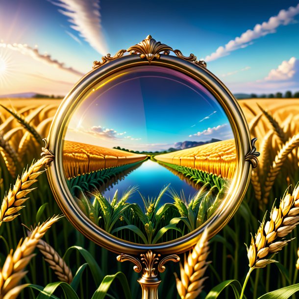 Clipart of a wheat venus's looking glass