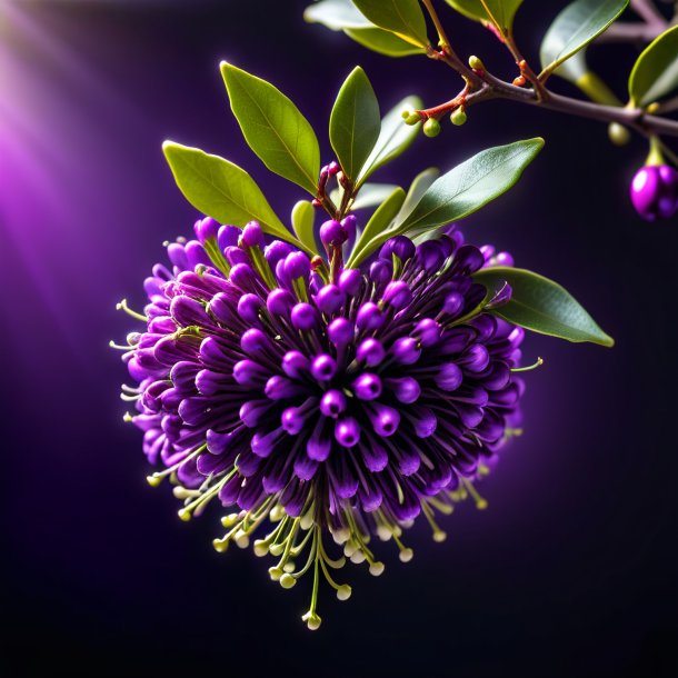 Photography of a purple mistletoe