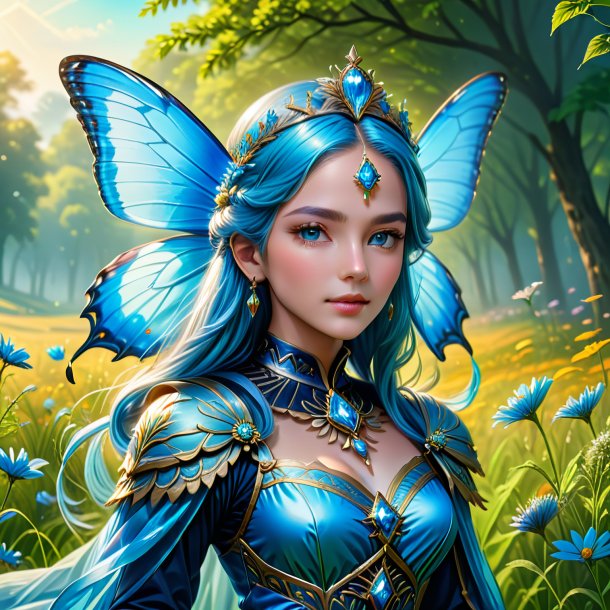 Drawing of a azure queen of the meadow
