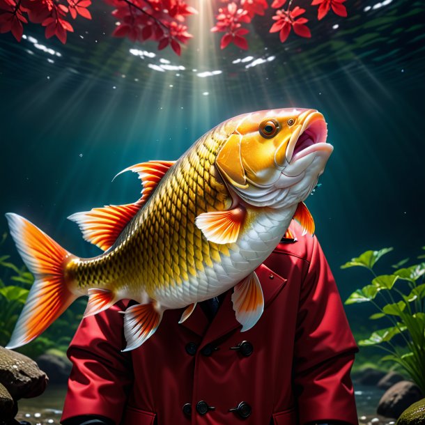 Image of a carp in a red coat