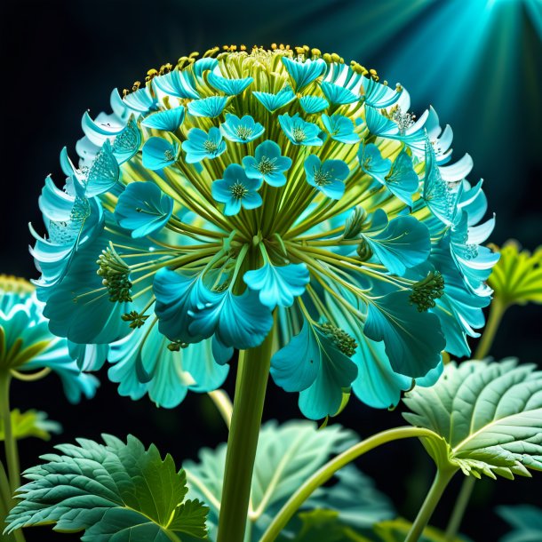 Photo of a cyan angelica