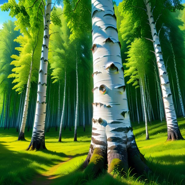 Depiction of a lime birch