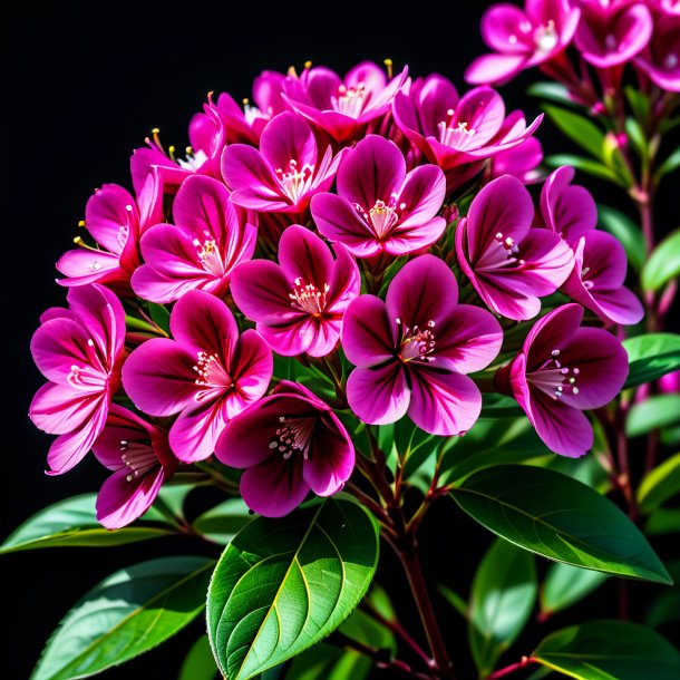 Imágenes de una magenta kalmia