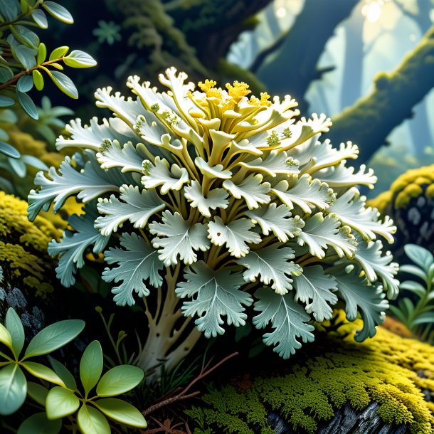 Clipart of a ivory lichen