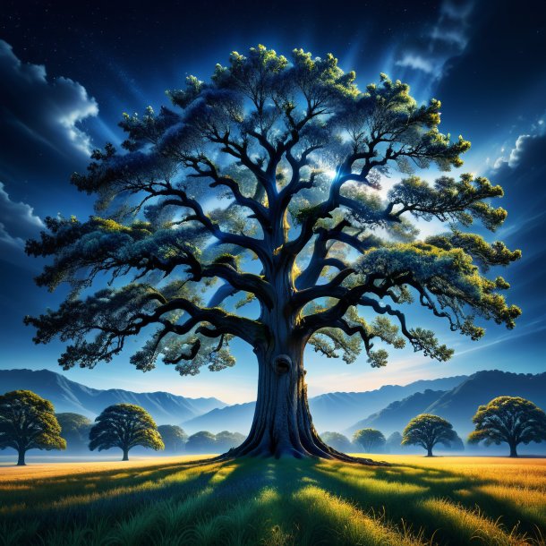 Imagery of a navy blue oak