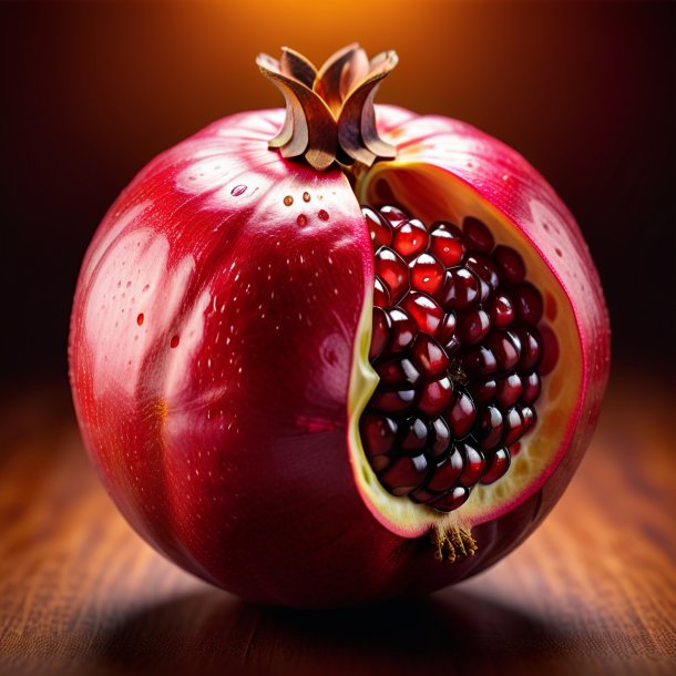 Image of a brown pomegranate