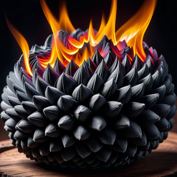 Portrayal of a charcoal elastic momordica