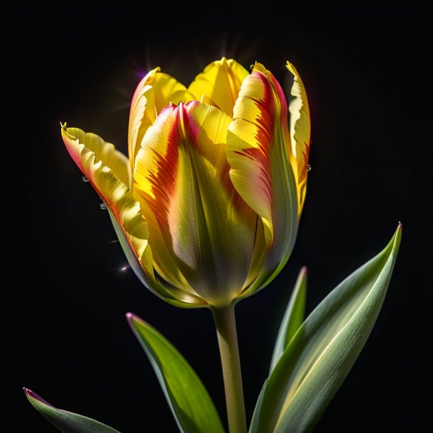 Depiction of a olive tulip