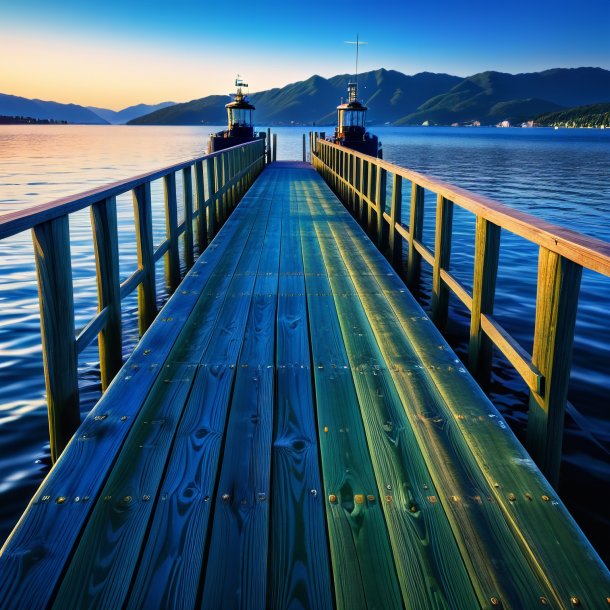 Imagery of a navy blue dock