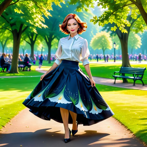 Photo of a haddock in a skirt in the park