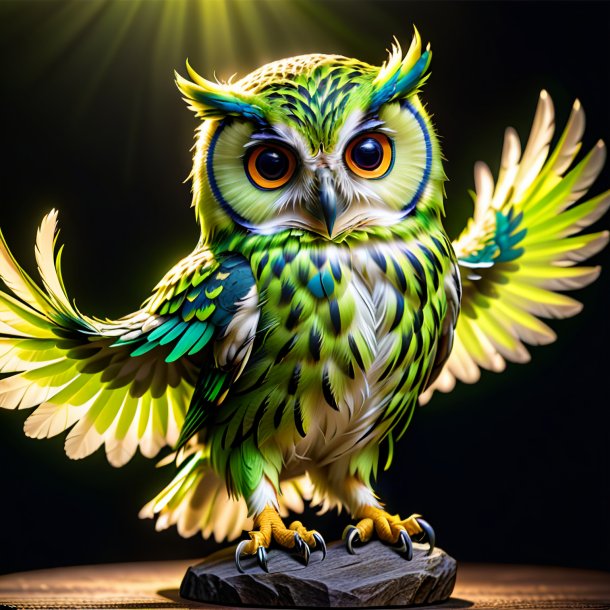 Pic of a lime dancing owl