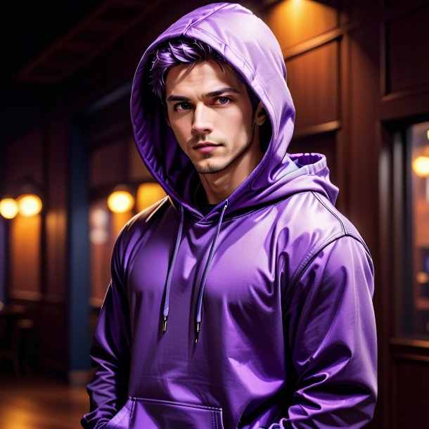 Sketch de um hoodie roxo do papel