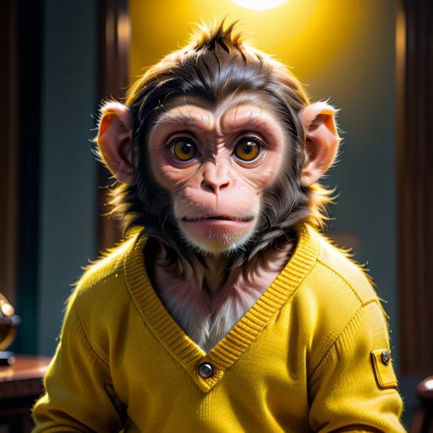 Pic d'un singe dans un pull jaune