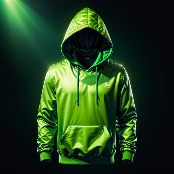 Illustration of a pea green hoodie from metal