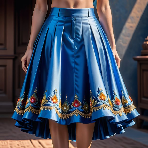 Image of a blue skirt from clay