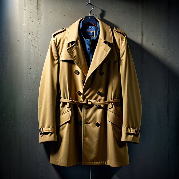 Image of a khaki coat from concrete