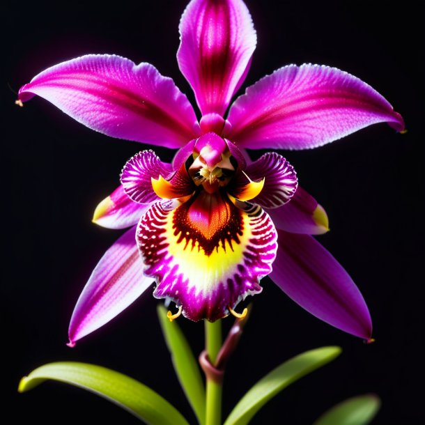 "depicting of a hot pink ophrys, spider orchid"