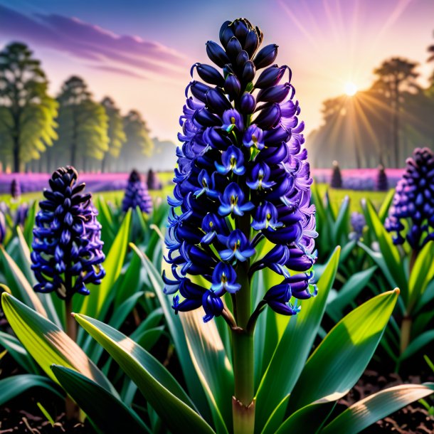 "picture of a black hyacinth, wild"