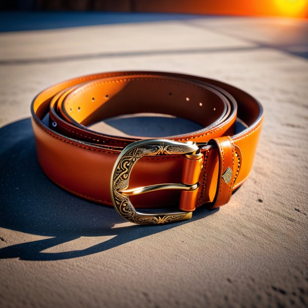 Photo d'une ceinture orange de pierre