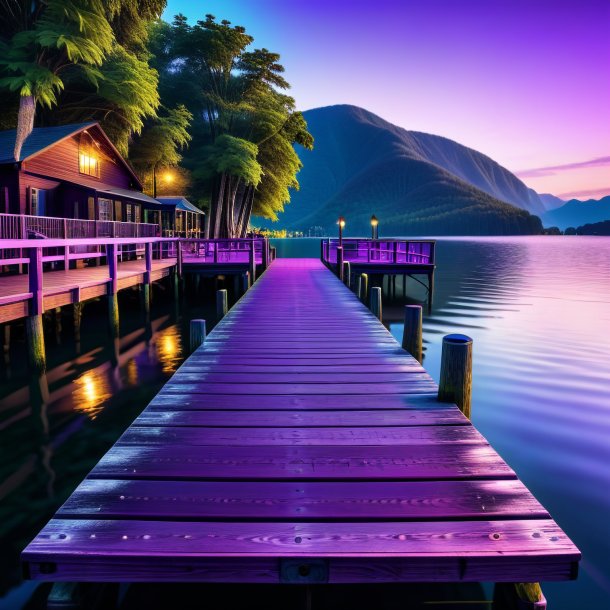 Photo of a purple dock