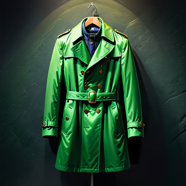 Sketch of a green coat from stone