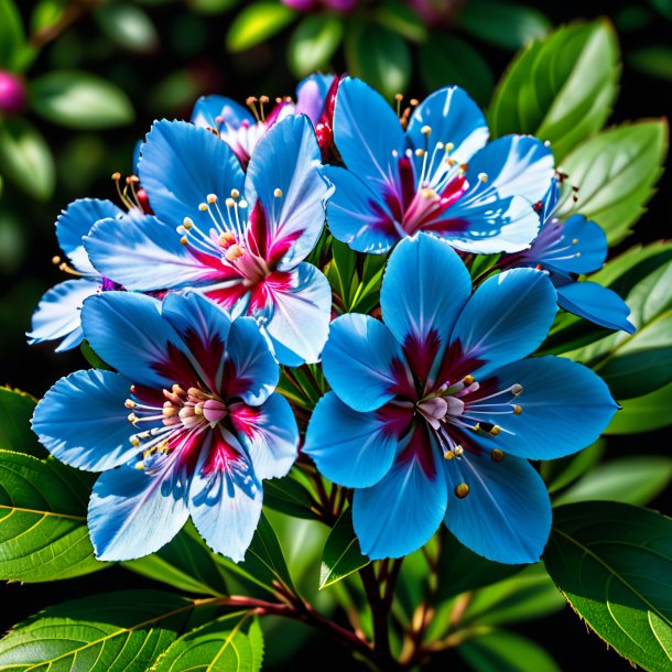 Portrait of a blue kalmia