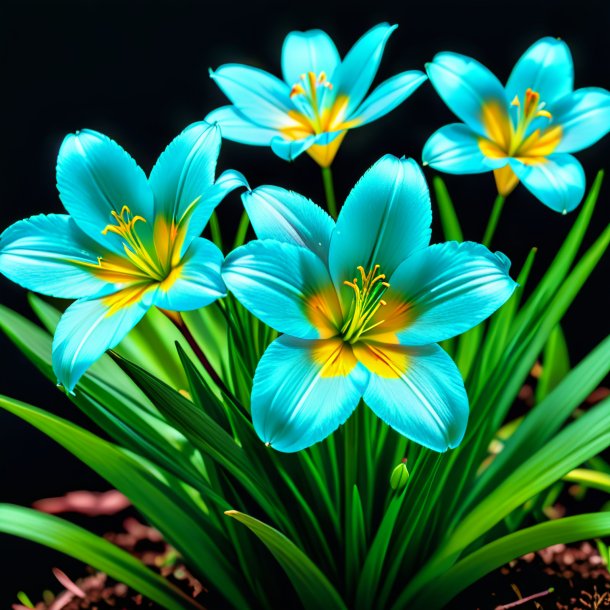 Picture of a cyan zephyranthes