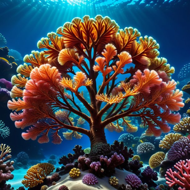 Portrayal of a coral chestnut
