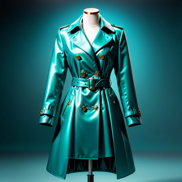 Clipart of a teal coat from metal