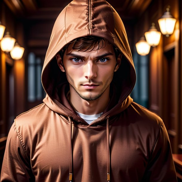 Image of a brown hoodie from paper