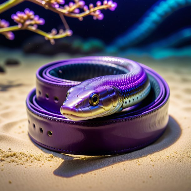 Pic of a eel in a purple belt