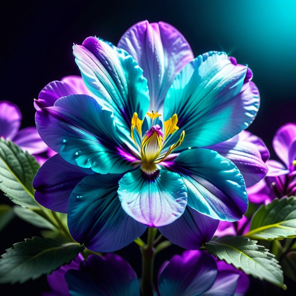 "photography of a cyan violet, sweet"