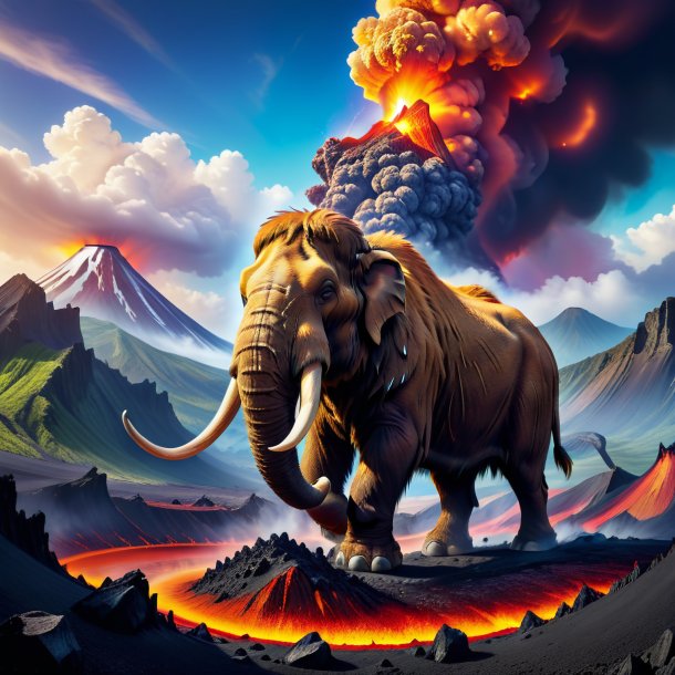 Pic of a mammoth in a shoes in the volcano