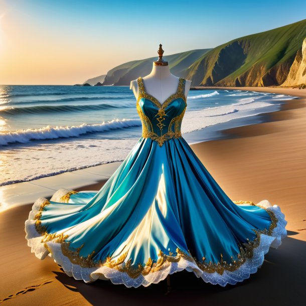 Imagem de um haddock em um vestido na praia