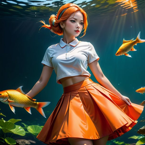 Picture of a carp in a orange skirt