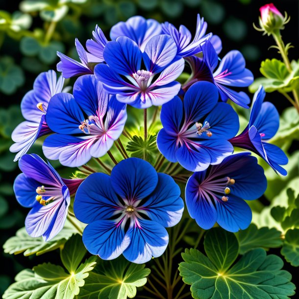 "image of a blue geranium, rose"