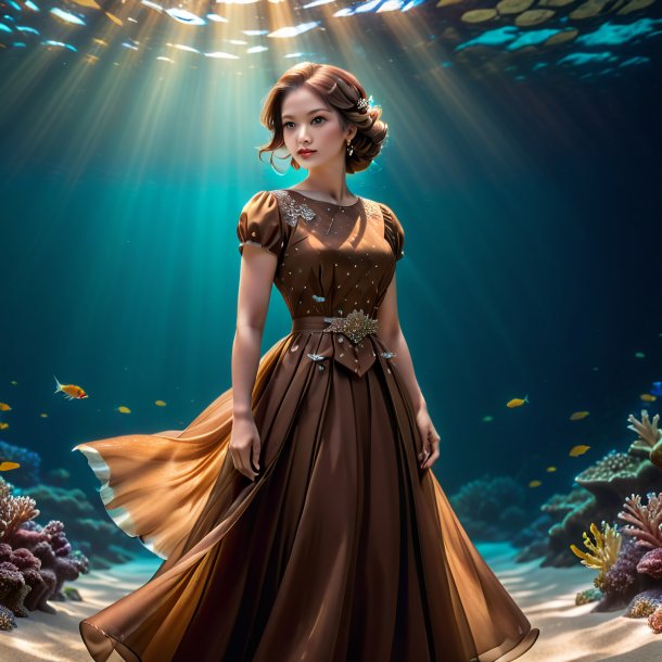 Pic of a fish in a brown dress