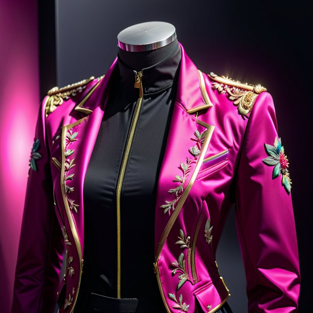 Foto de una chaqueta fucsia de yeso