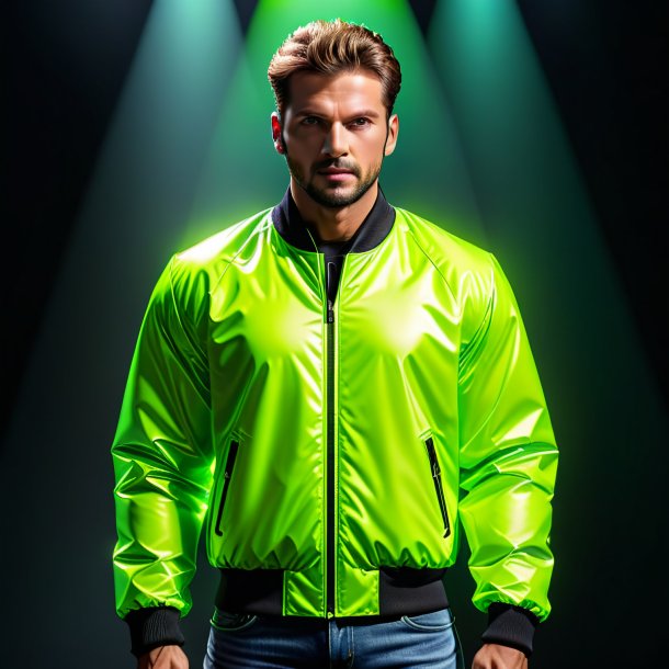 Picture of a lime jacket from polyethylene