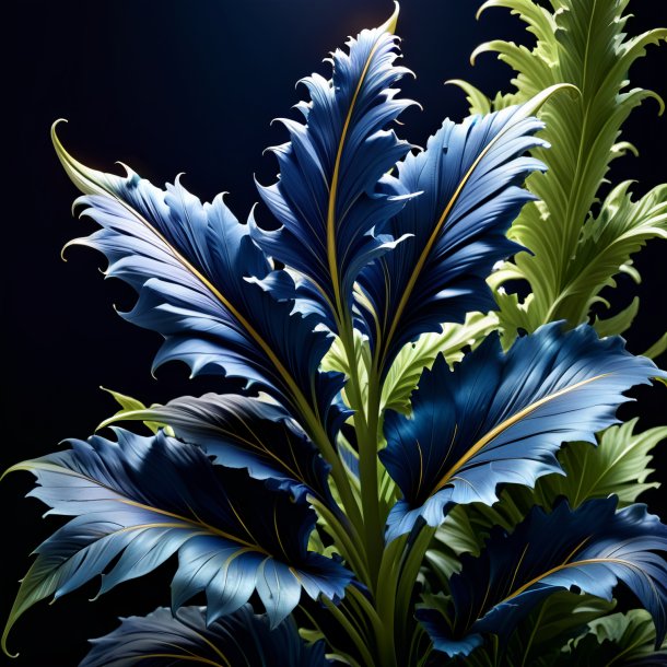 Photo of a navy blue acanthus
